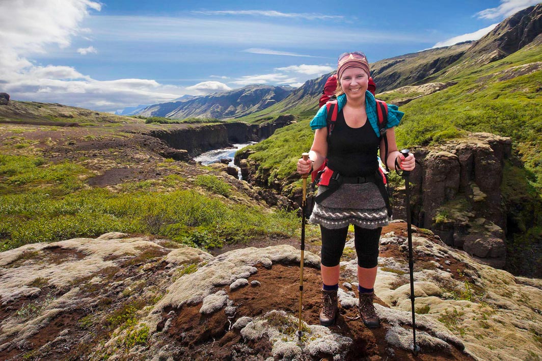 A solo female hiker 